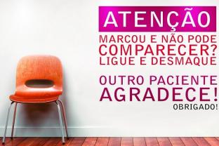 
Se for faltar, não esqueça de desmarcar!
