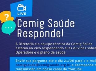 Você poderá esclarecer suas dúvidas na live Cemig Saúde Responde
Você poderá esclarecer suas dúvidas na live Cemig Saúde Responde