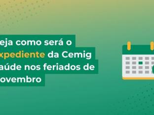 
Confira o funcionamento da Cemig Saúde nos próximos feriados de novembro
